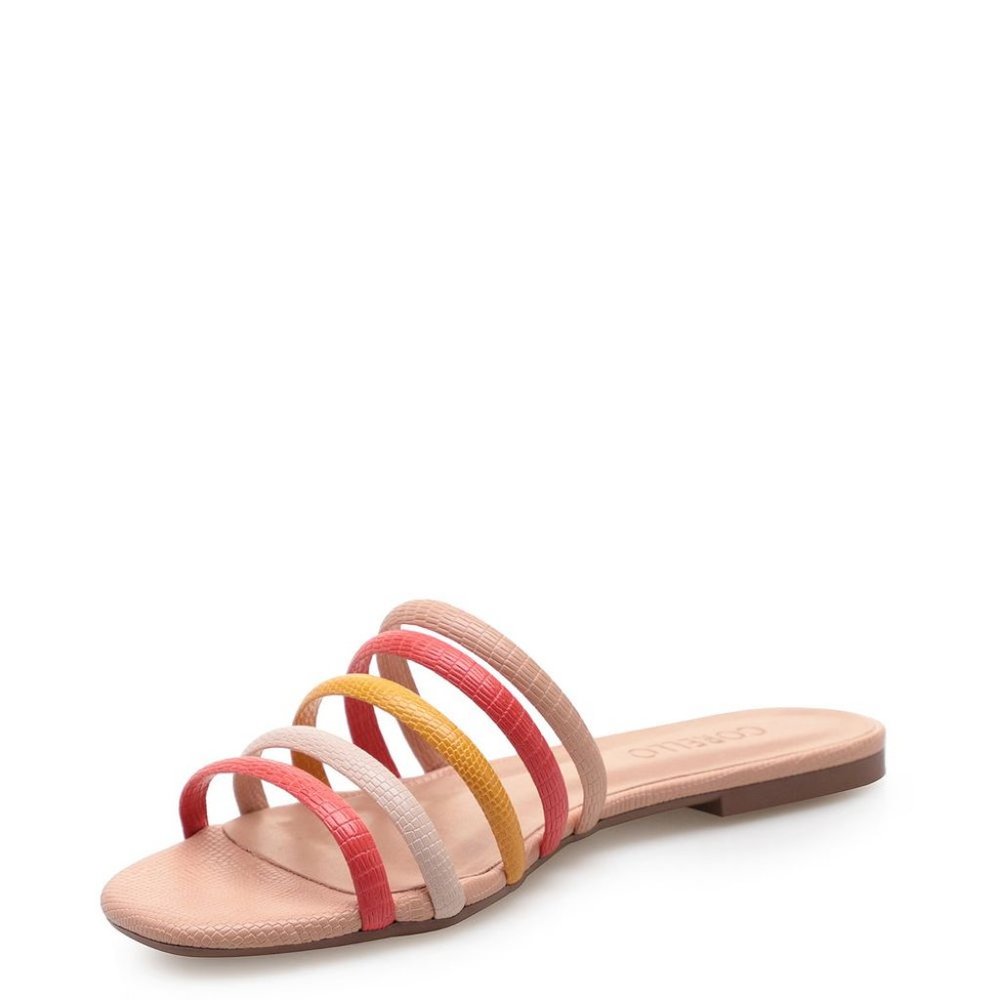 Ombre Strappy Flat Slide Sandals by Corello